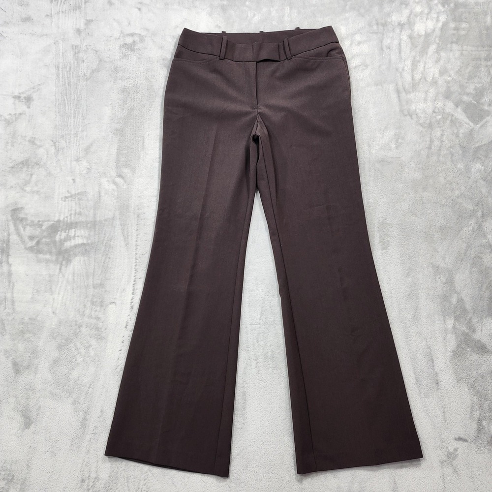 Vintage George Dress Pants Womens 10 Brown Twill Classic Fit Bootcut Stretch Y2K